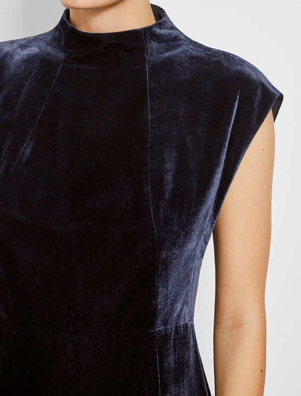 navy velvet dress
