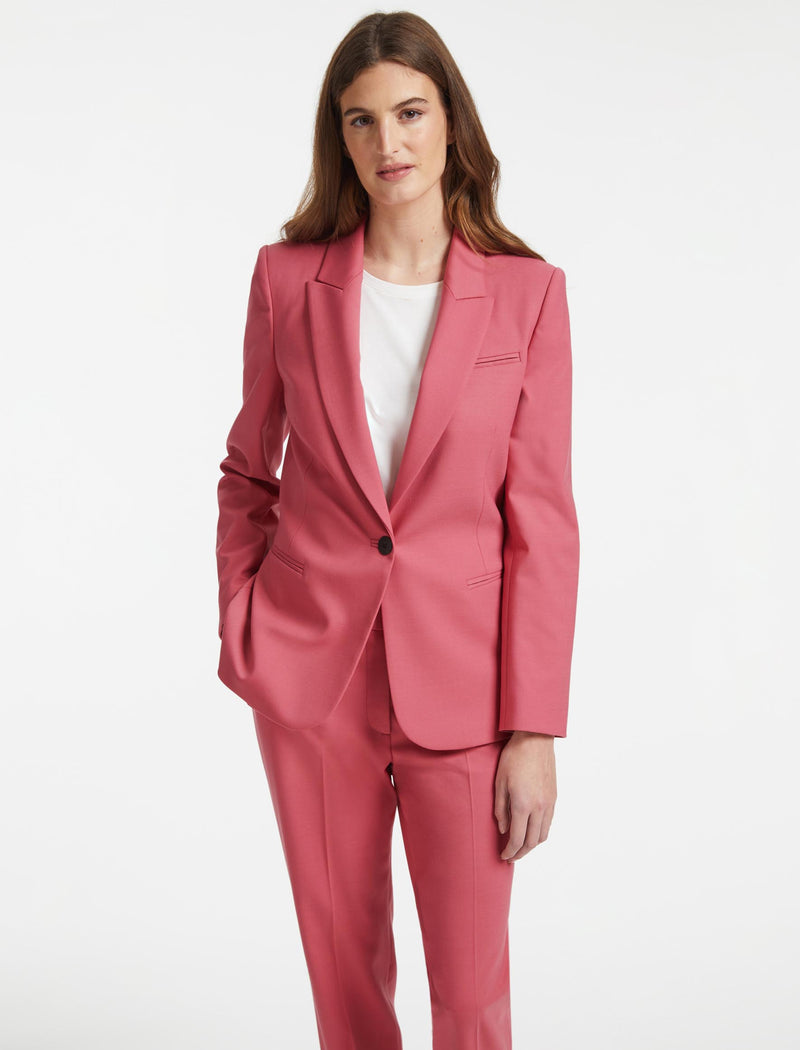 Jamie Classic Wool Blazer - Rose