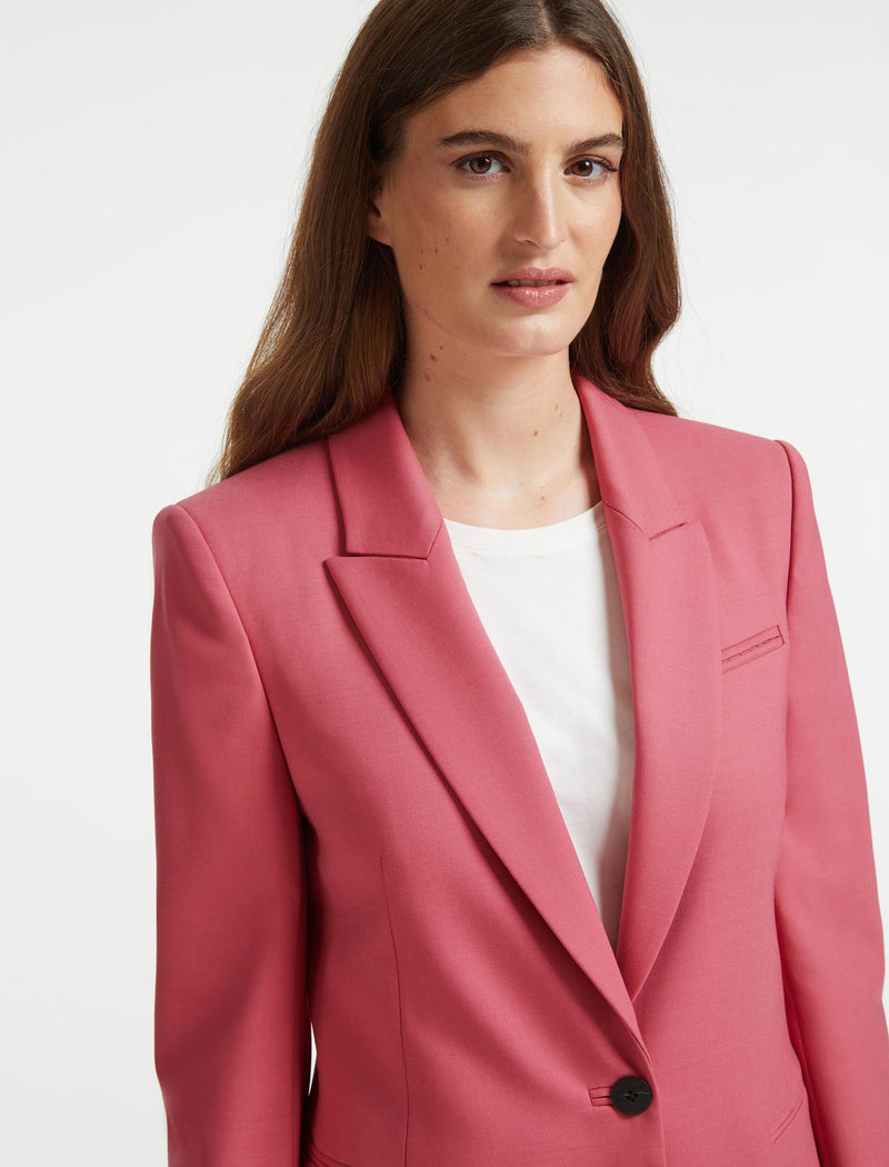 Jamie Classic Wool Blazer - Rose