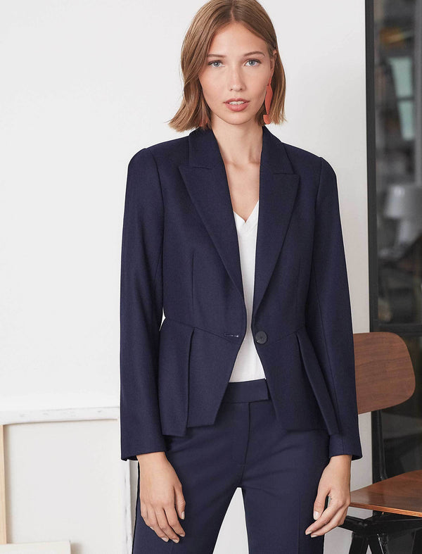 Navy blue deals peplum jacket