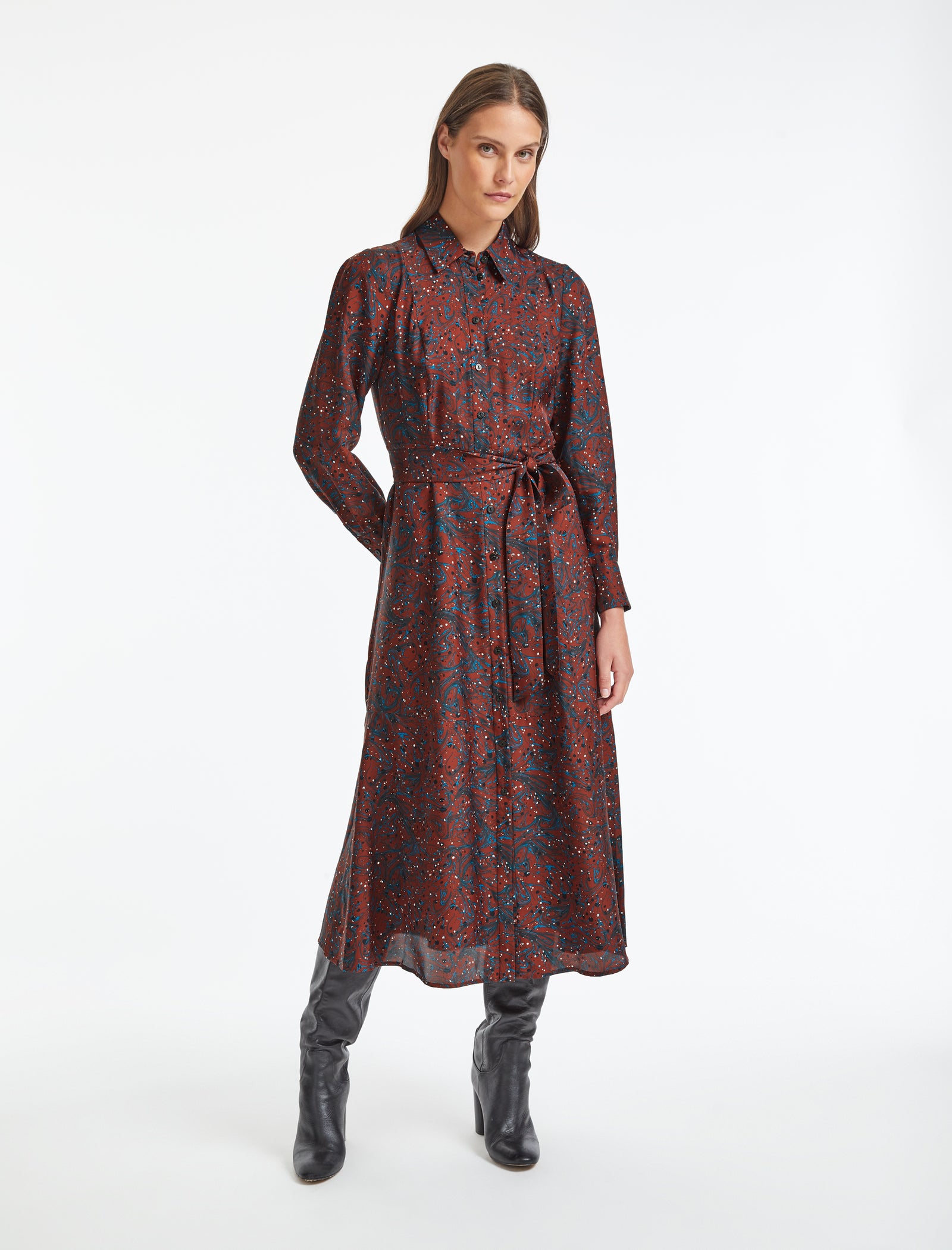 Rust t shirt dress outlet