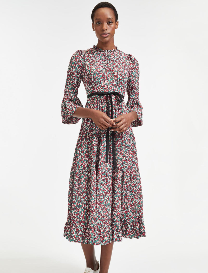Eloise Maxi Dress - Red Blossom Print