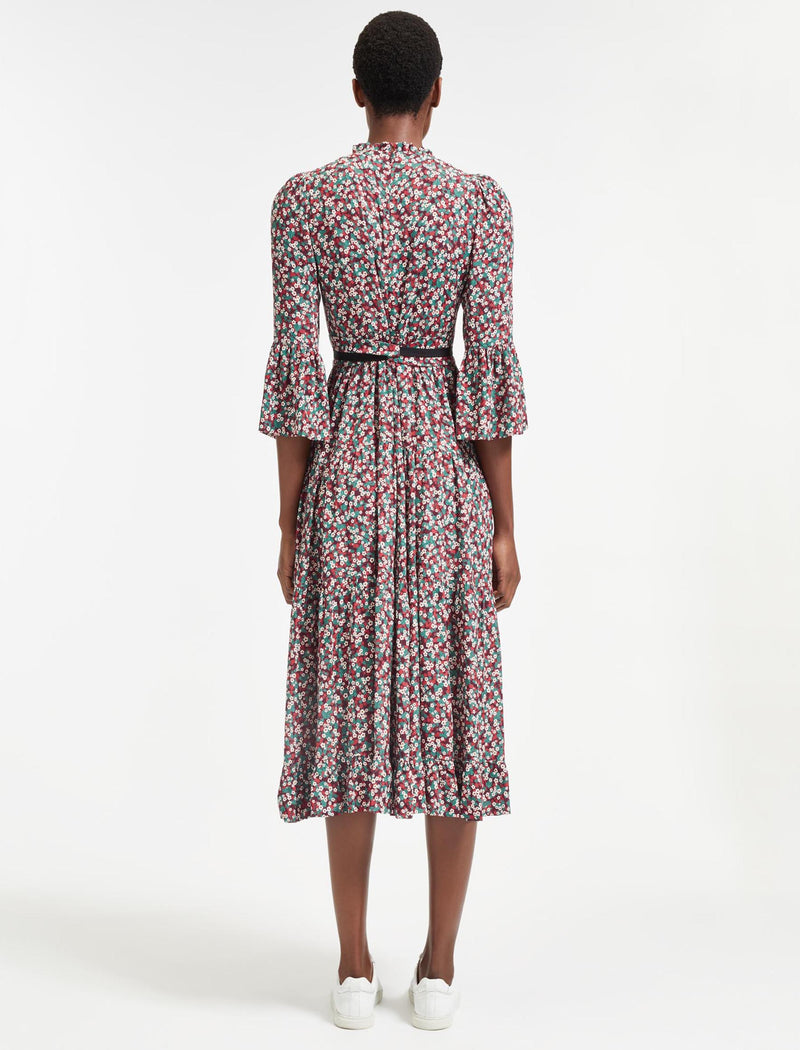 Eloise Maxi Dress - Red Blossom Print