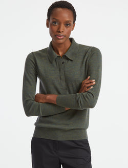 Josie Collared Jumper - Khaki