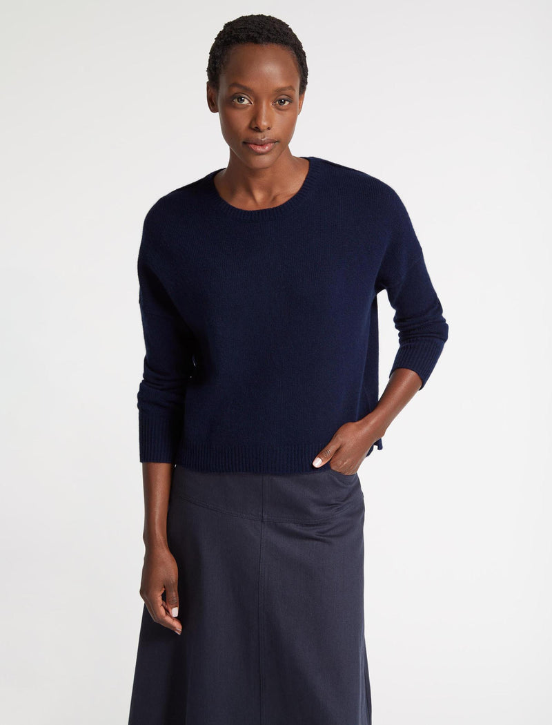 Navy cashmere clearance jumper womens