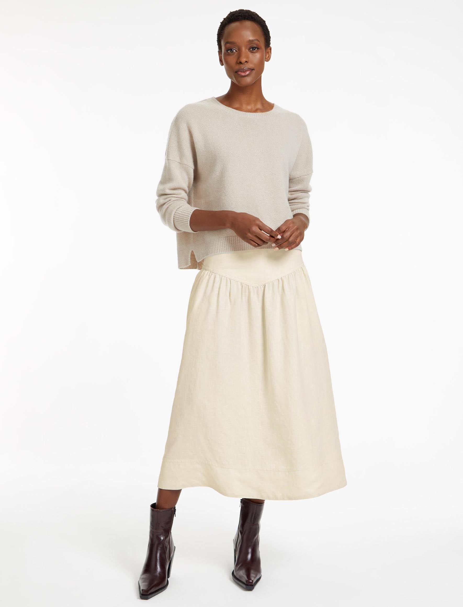Linen skirt h&m cheap