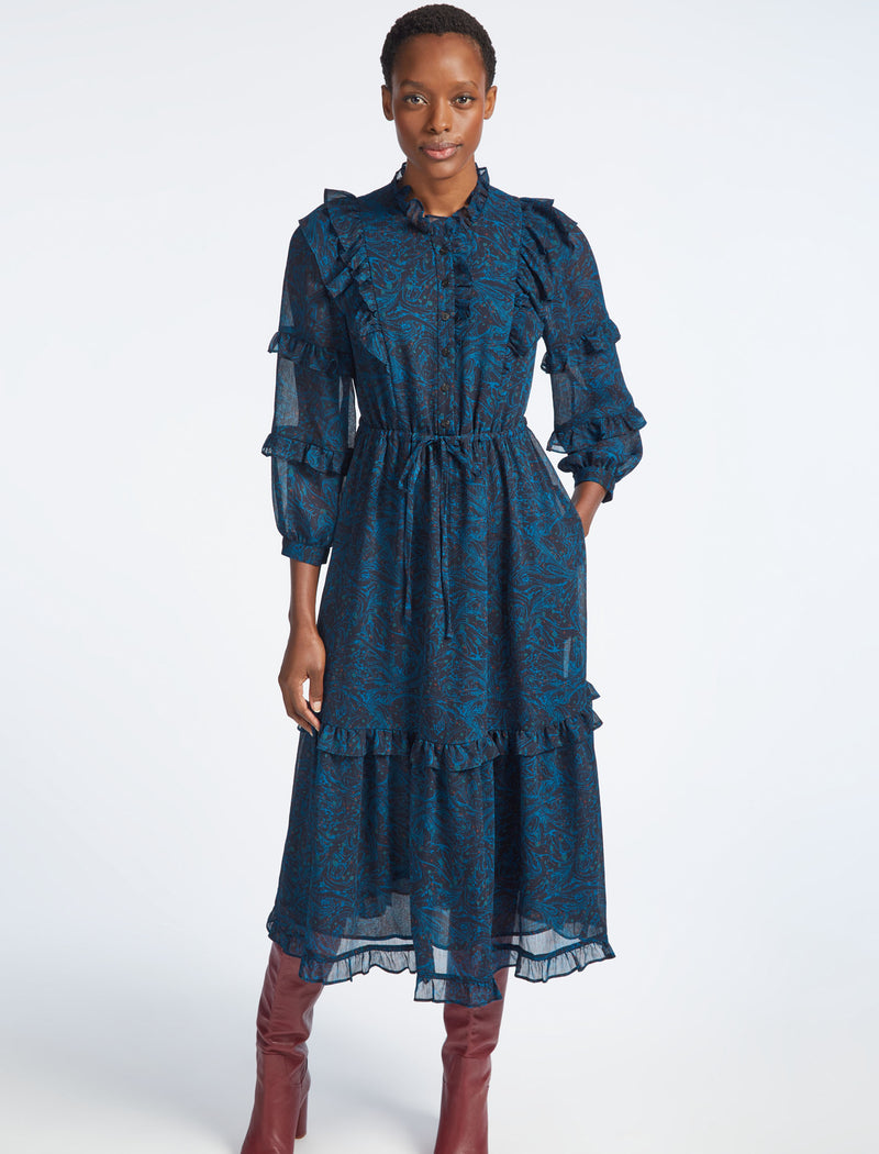 Drawstring maxi dress hotsell