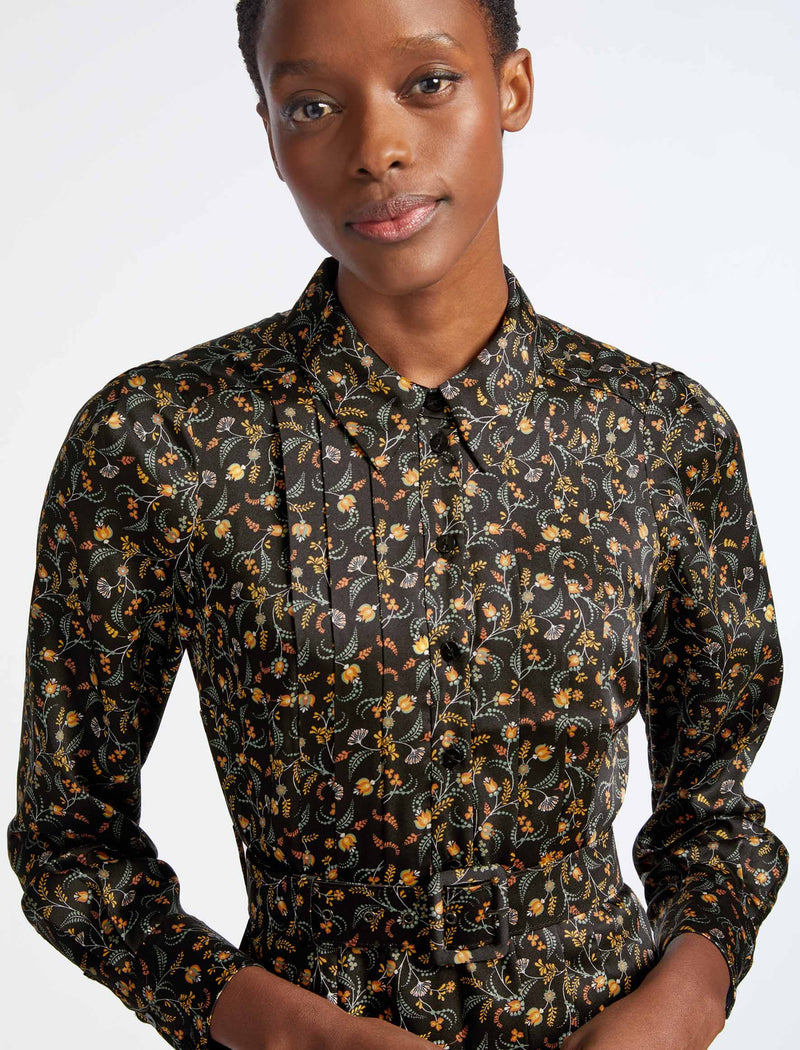 Black and gold shirt cheap dress