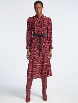 Silk midi discount shirt dress