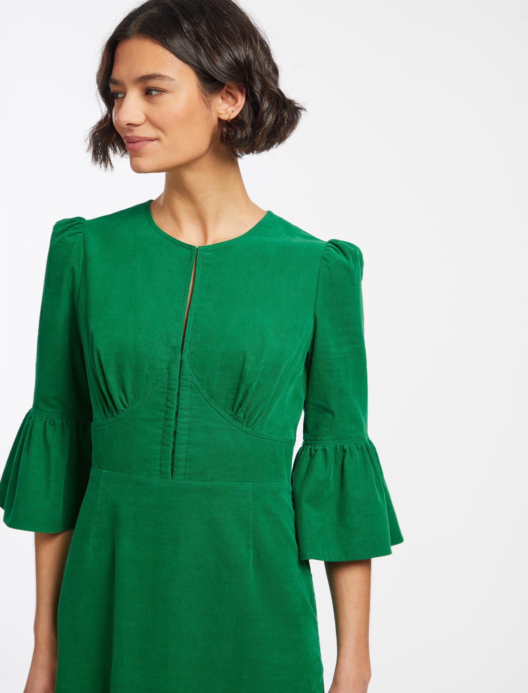 Topshop green corduroy clearance dress