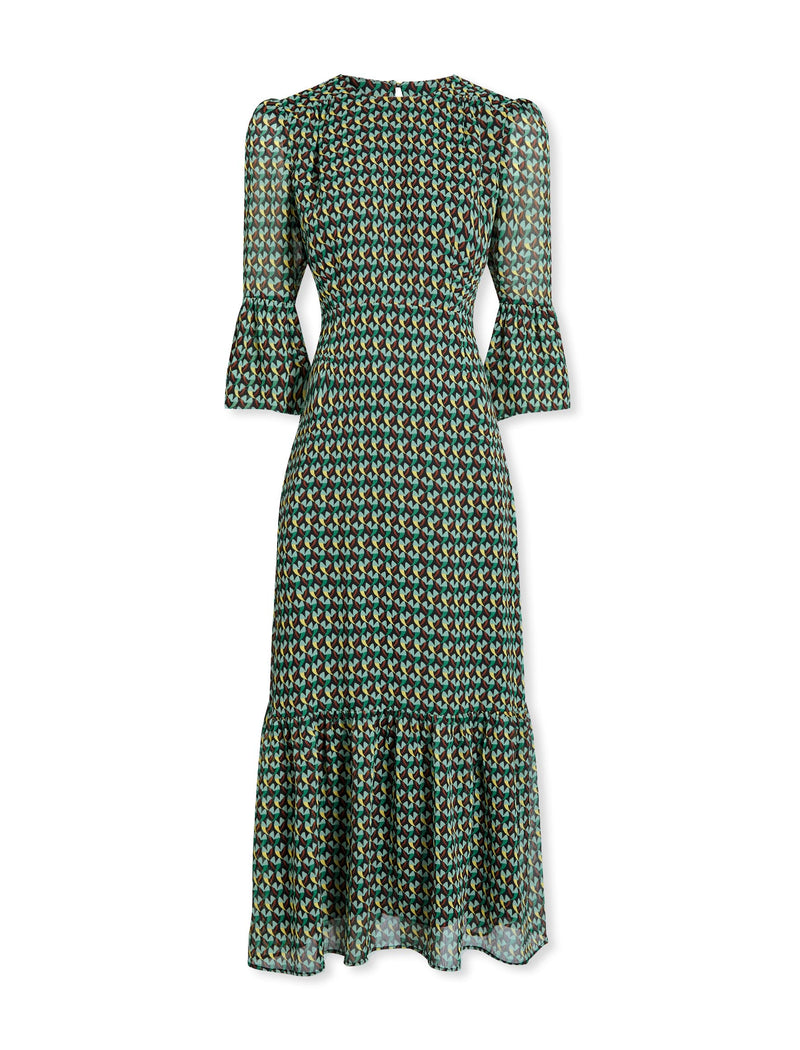 Tibi wrap midi dress sales