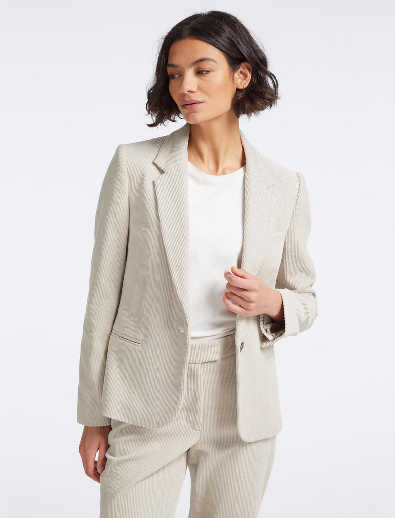 Beige corduroy blazer shop