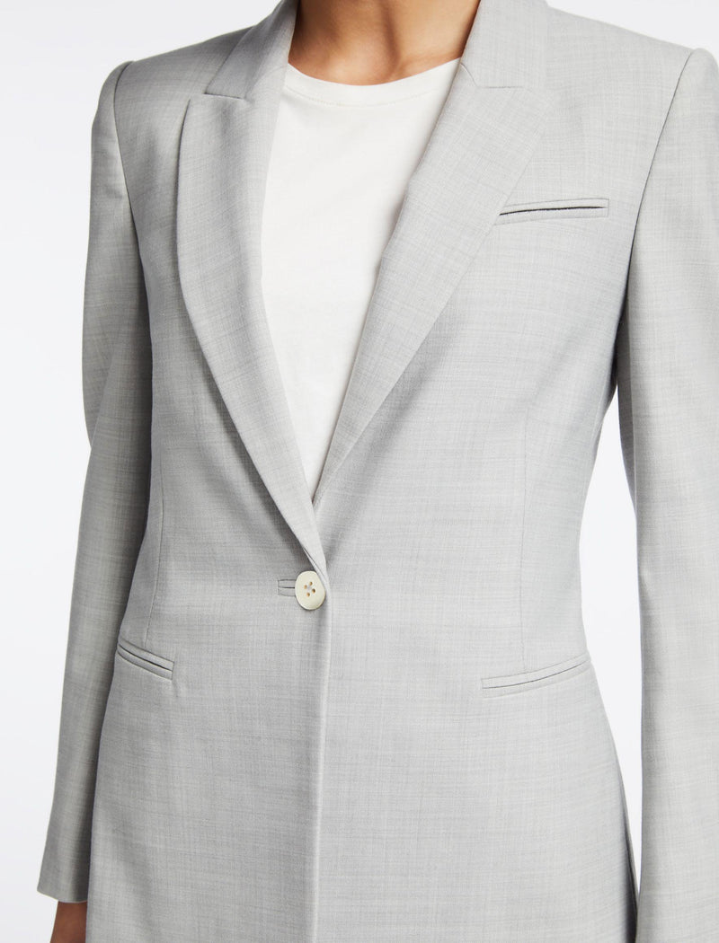 Jamie Stretch New Wool Blazer in Light Grey