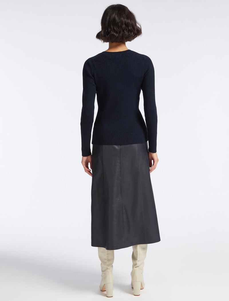 Frieda Wool Jumper - Navy