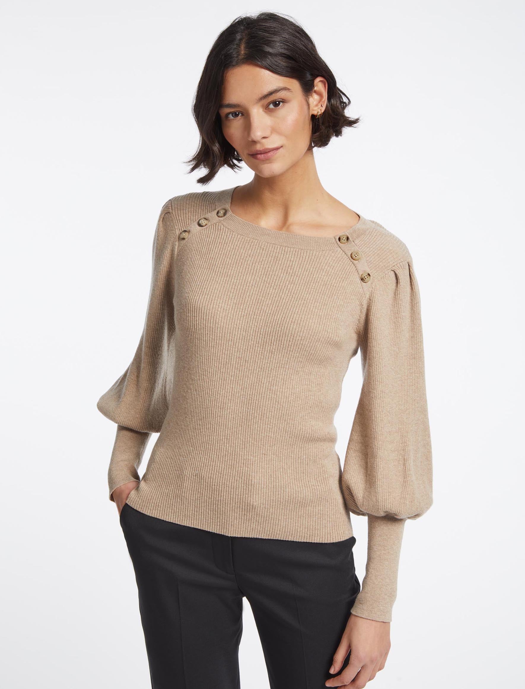 Beige round neck jumper sale
