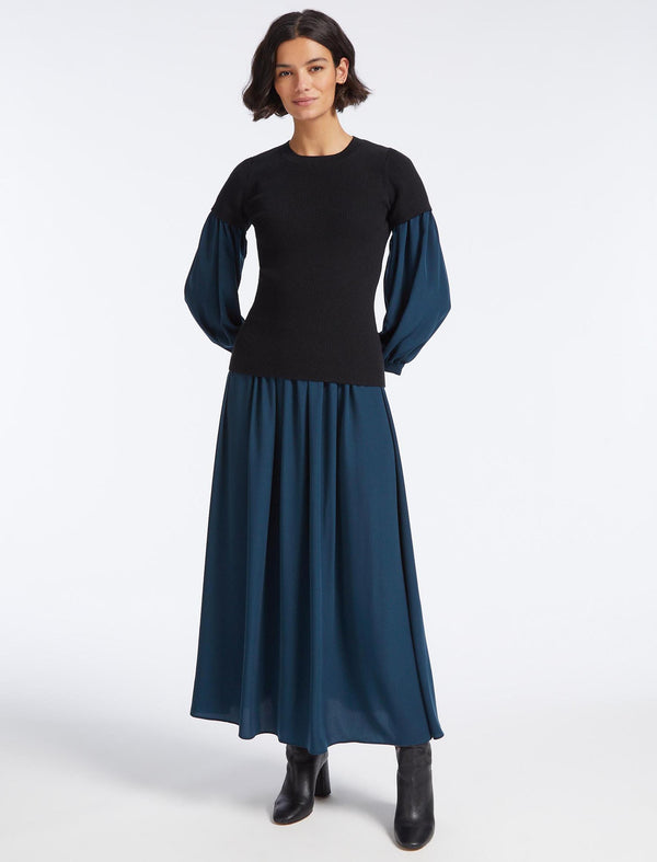 Serena Midi Skirt - Petrol