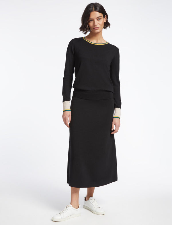 Sasha Wool Skirt - Black