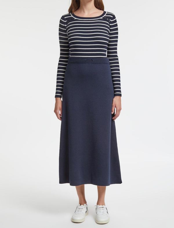 Sasha Wool Skirt - Navy