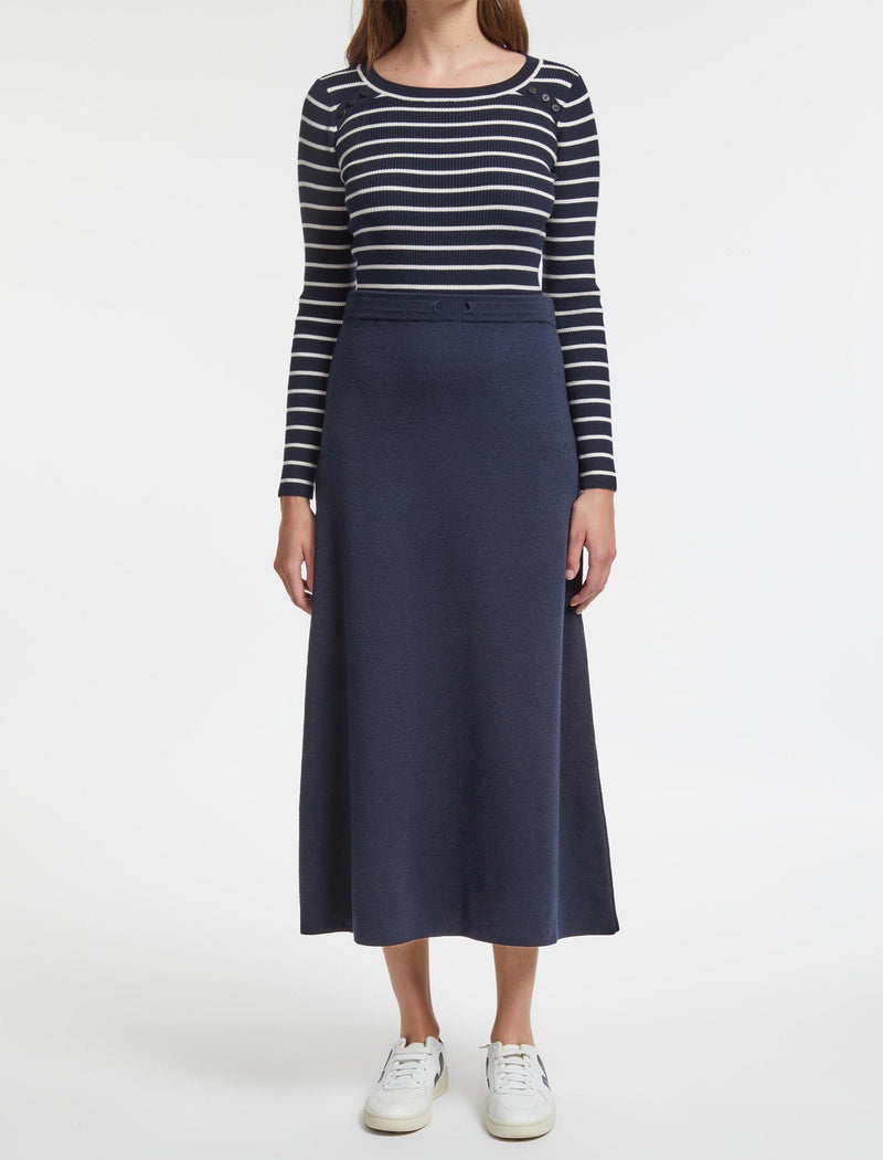 Navy wool skirt uk discount