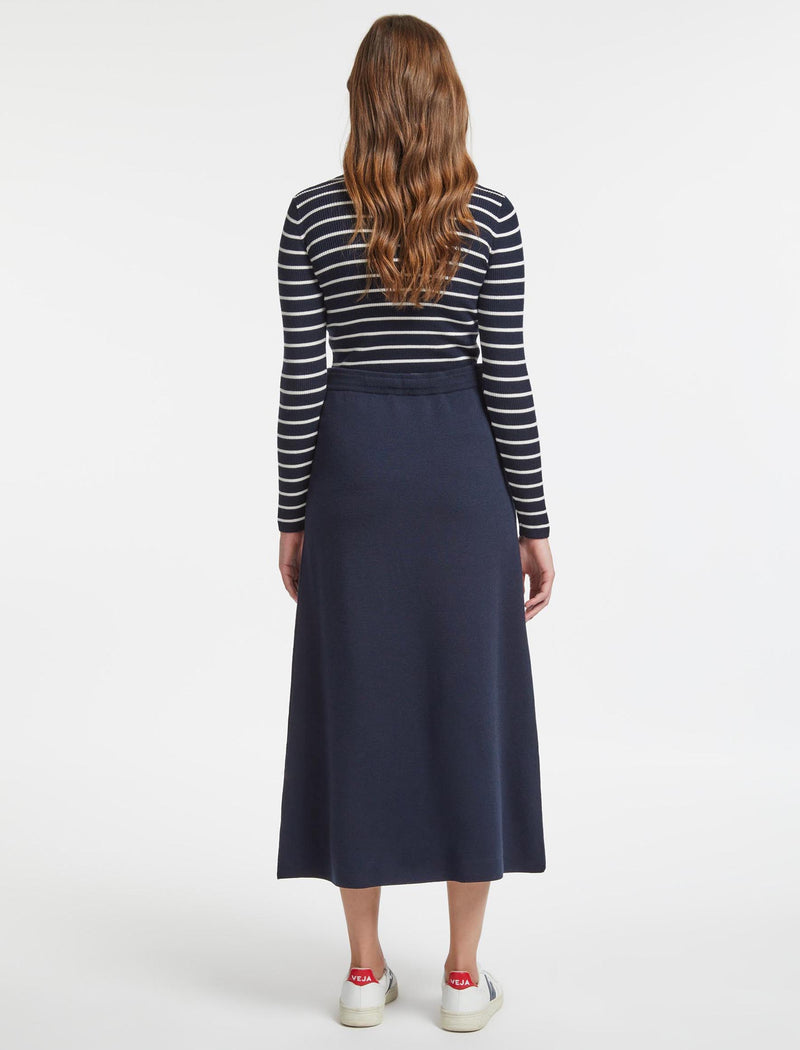 Sasha Wool Skirt - Navy