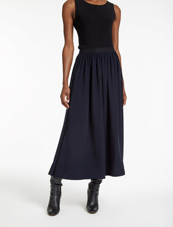 Serena Midi Skirt - Navy