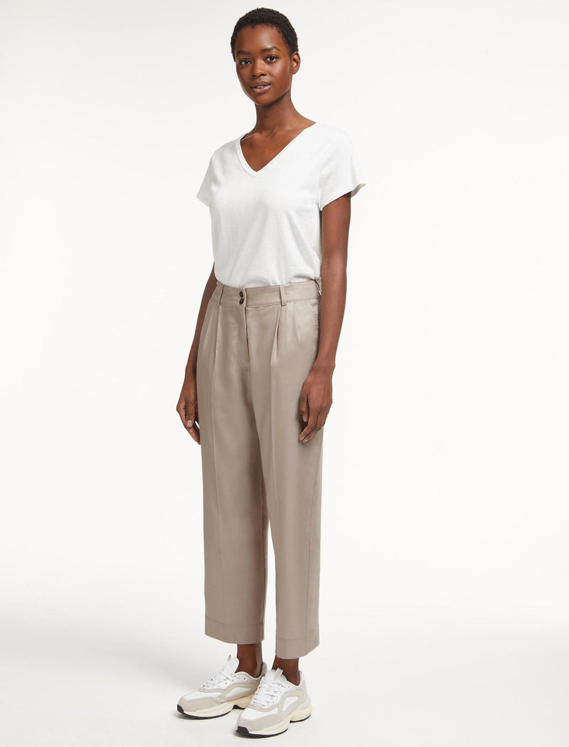 Wide leg cheap trousers pleated