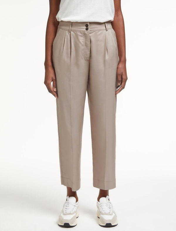 Tegan Wide Leg Trouser - Taupe