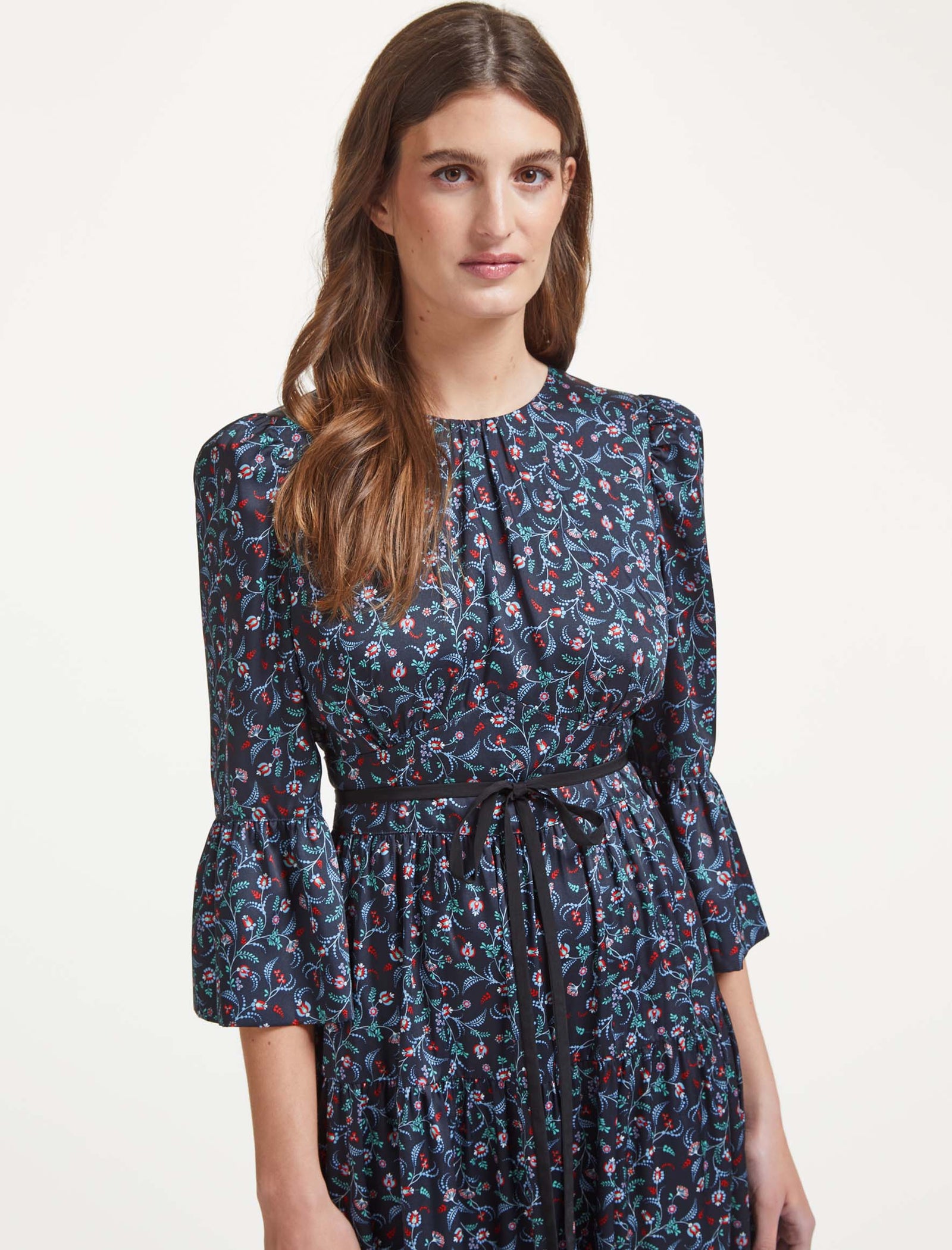 Cordelia midi dress in multicolor hot sale