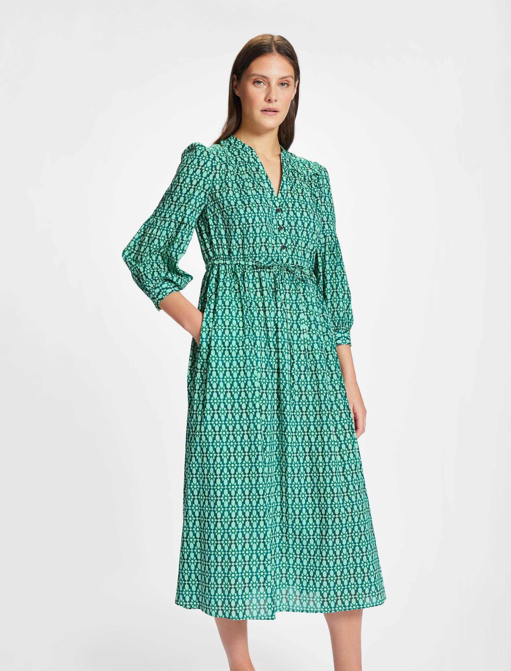 Star print maxi dress 2025
