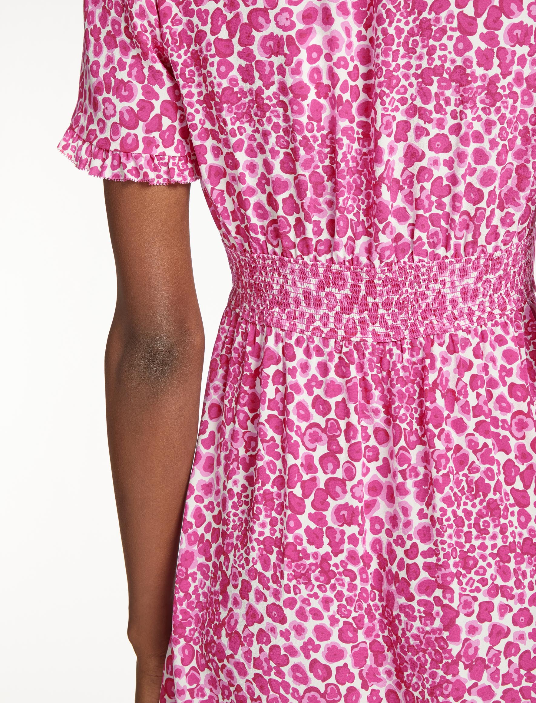 Silky leopard print dress hotsell
