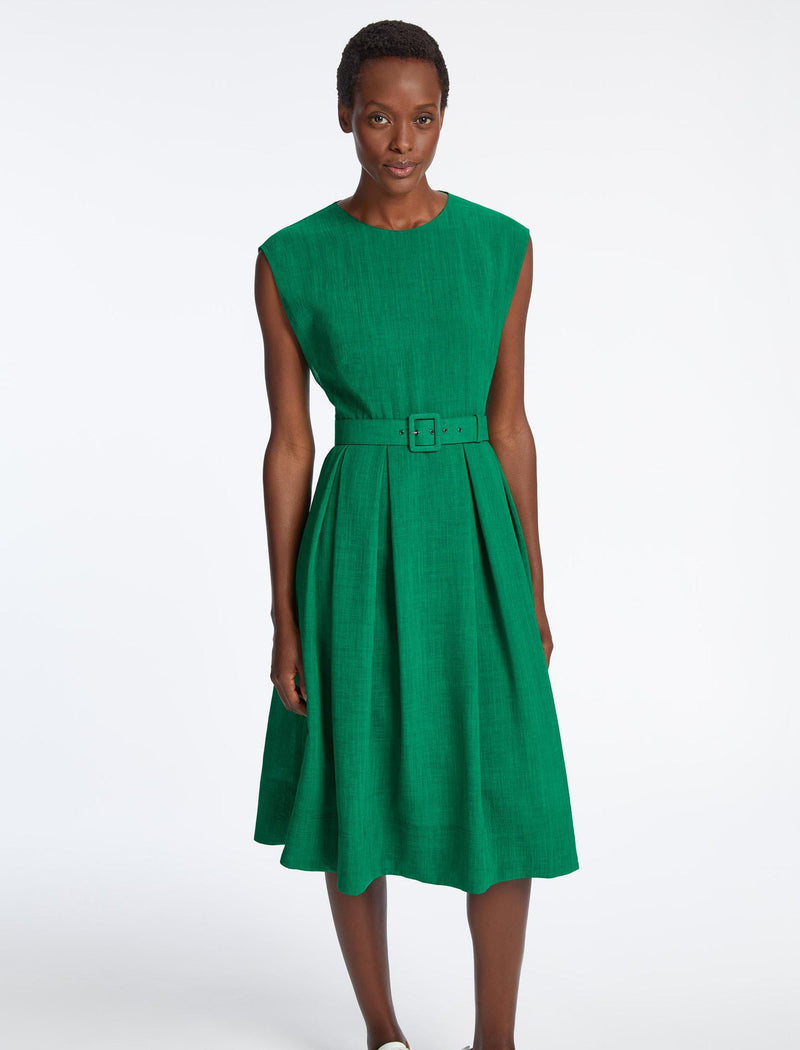 Midi dark green discount dress