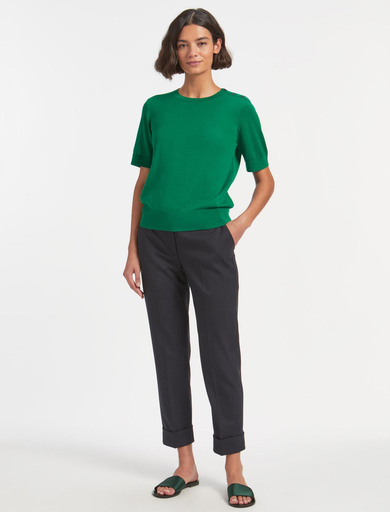 Brooke Merino Wool Jumper - Emerald Green