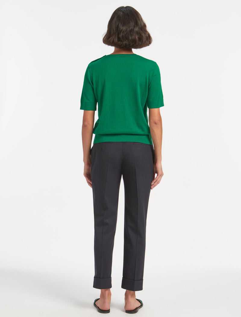 Brooke Merino Wool Jumper - Emerald Green