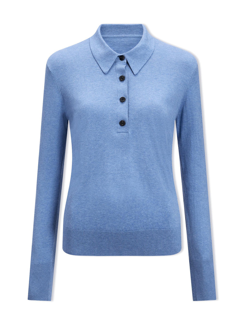 Josie Cotton Jumper - Mid Blue