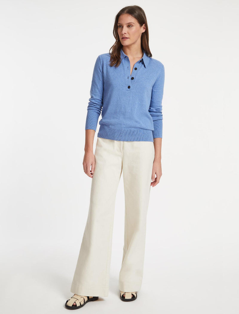 Josie Cotton Jumper - Mid Blue