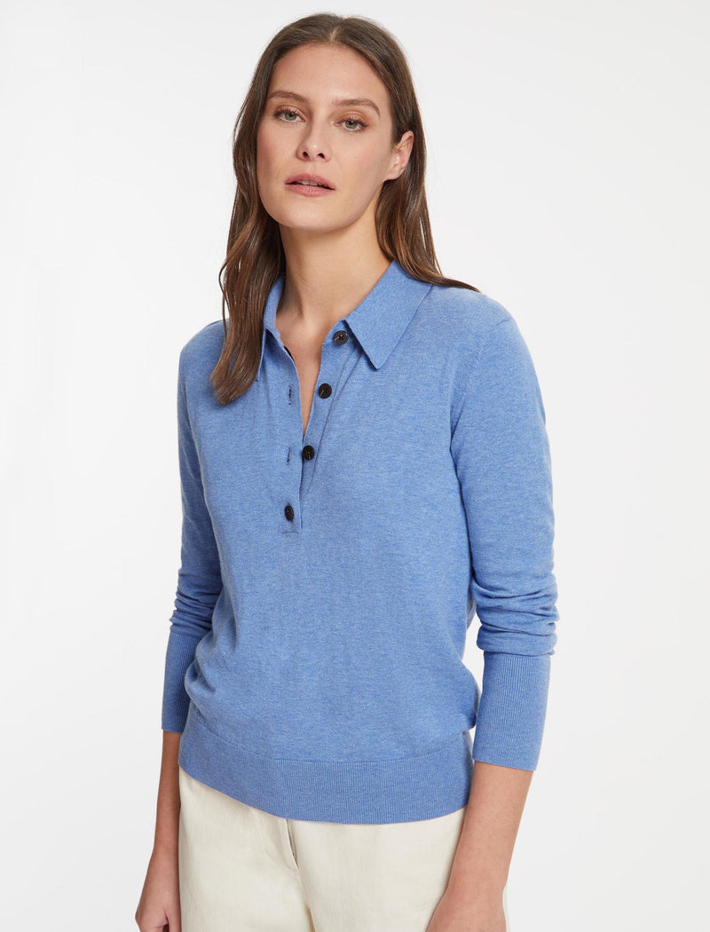 Josie Cotton Jumper - Mid Blue