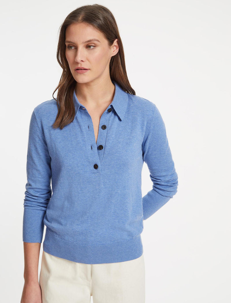 Josie Cotton Jumper - Mid Blue