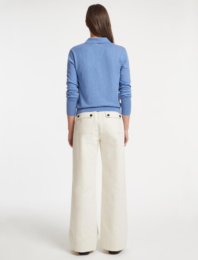 Josie Cotton Jumper - Mid Blue