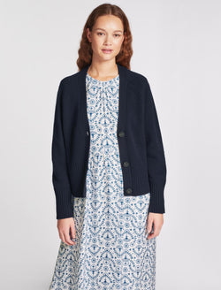 Courtney Blend Boxy Cardigan Navy