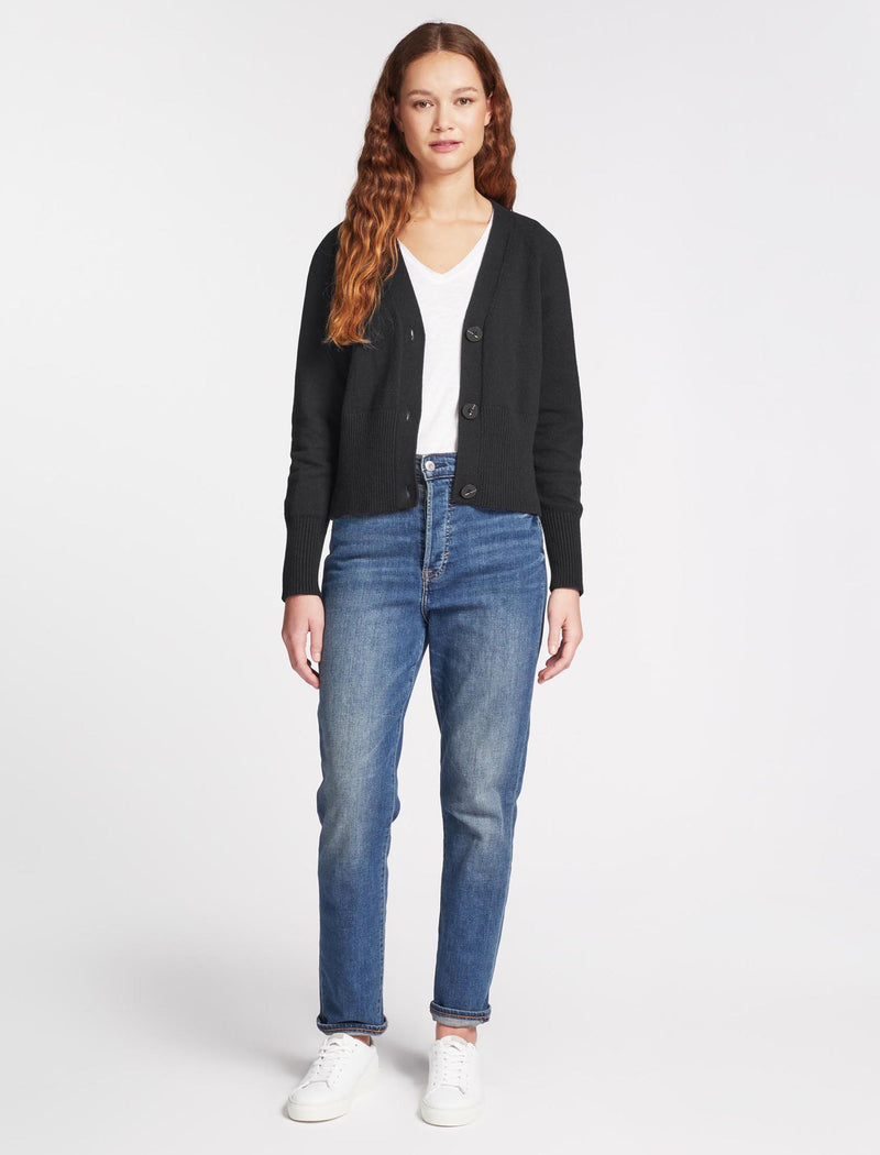 Black online cotton cardigan