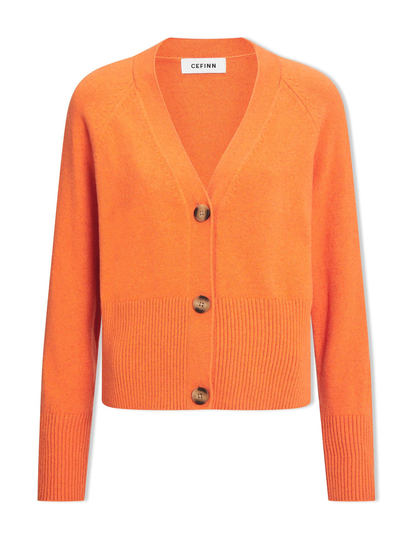 Orange hot sale cotton cardigan
