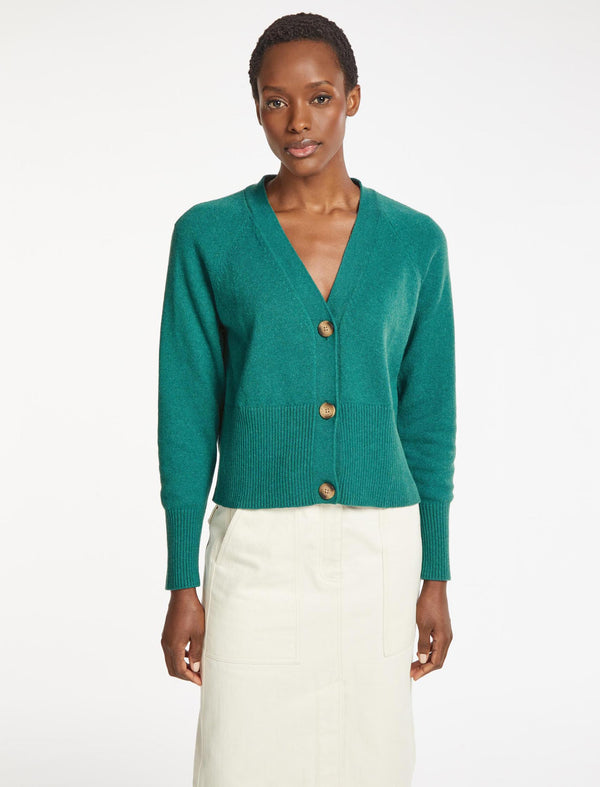 Caro Cotton Cardigan - Turquoise