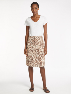 Green leopard print pencil skirt outlet