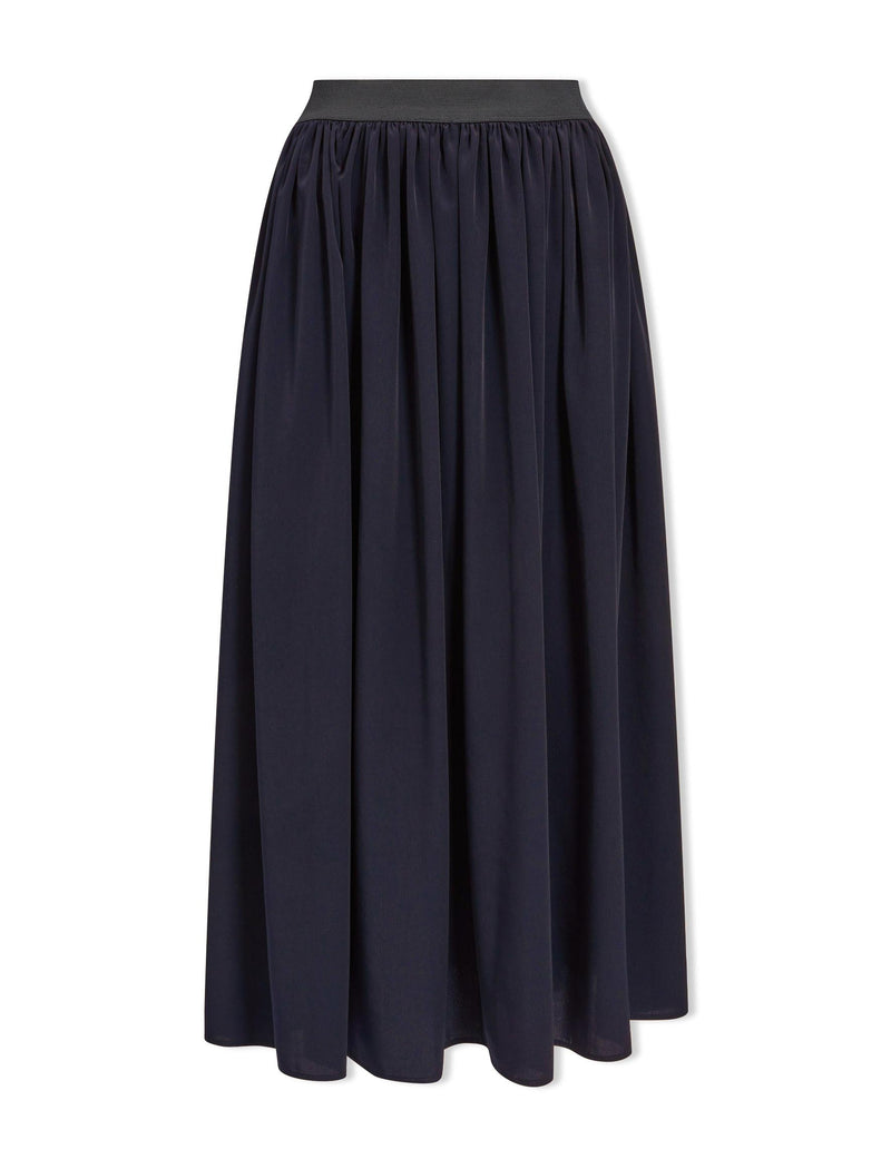 Elastic waist navy skirt cheap