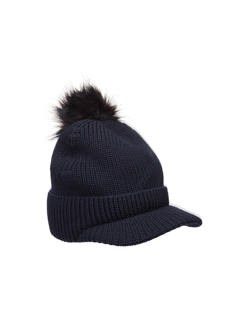 Beata Wool Hat - Navy