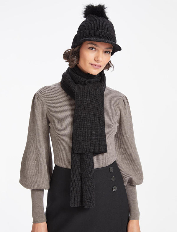 Sylvie Wool Scarf - Charcoal