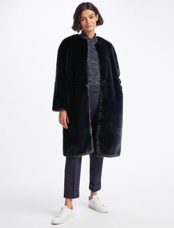 Round hotsell neck coat