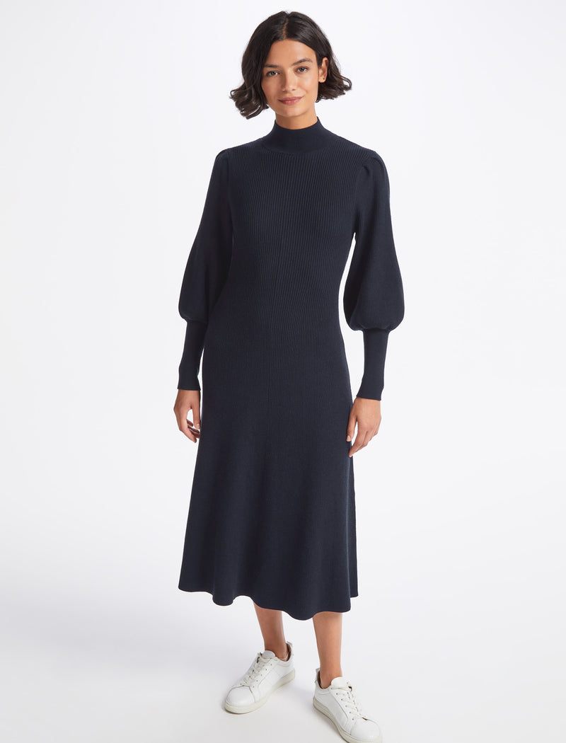 Navy knit deals dress