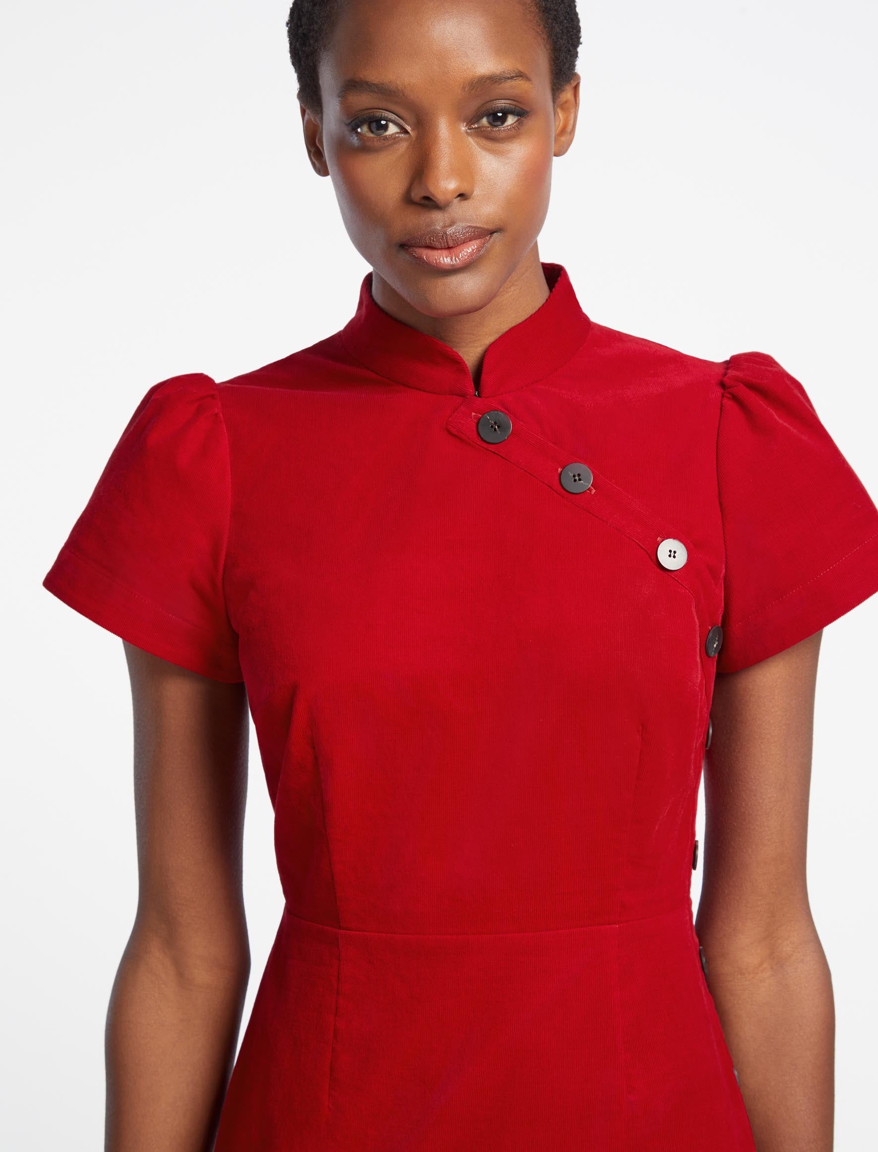 Mandarin sales neck dress
