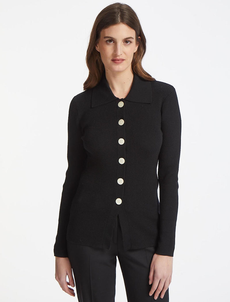 Black button cardigan store
